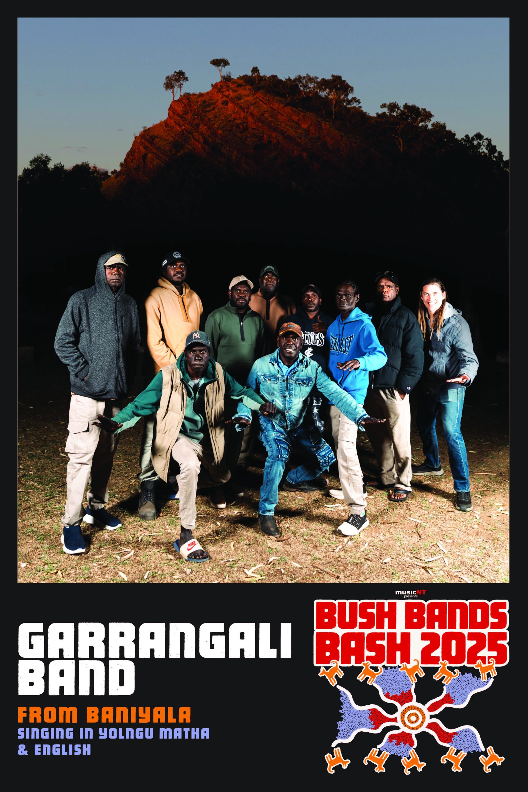 BBB25 night portrait of Garrangali Band